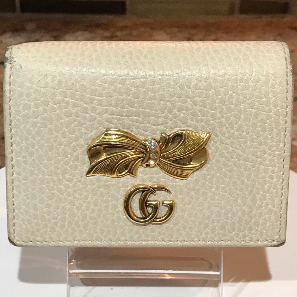 GUCCI GG Marmont Bow Leather Compact Wallet 🤩🔥